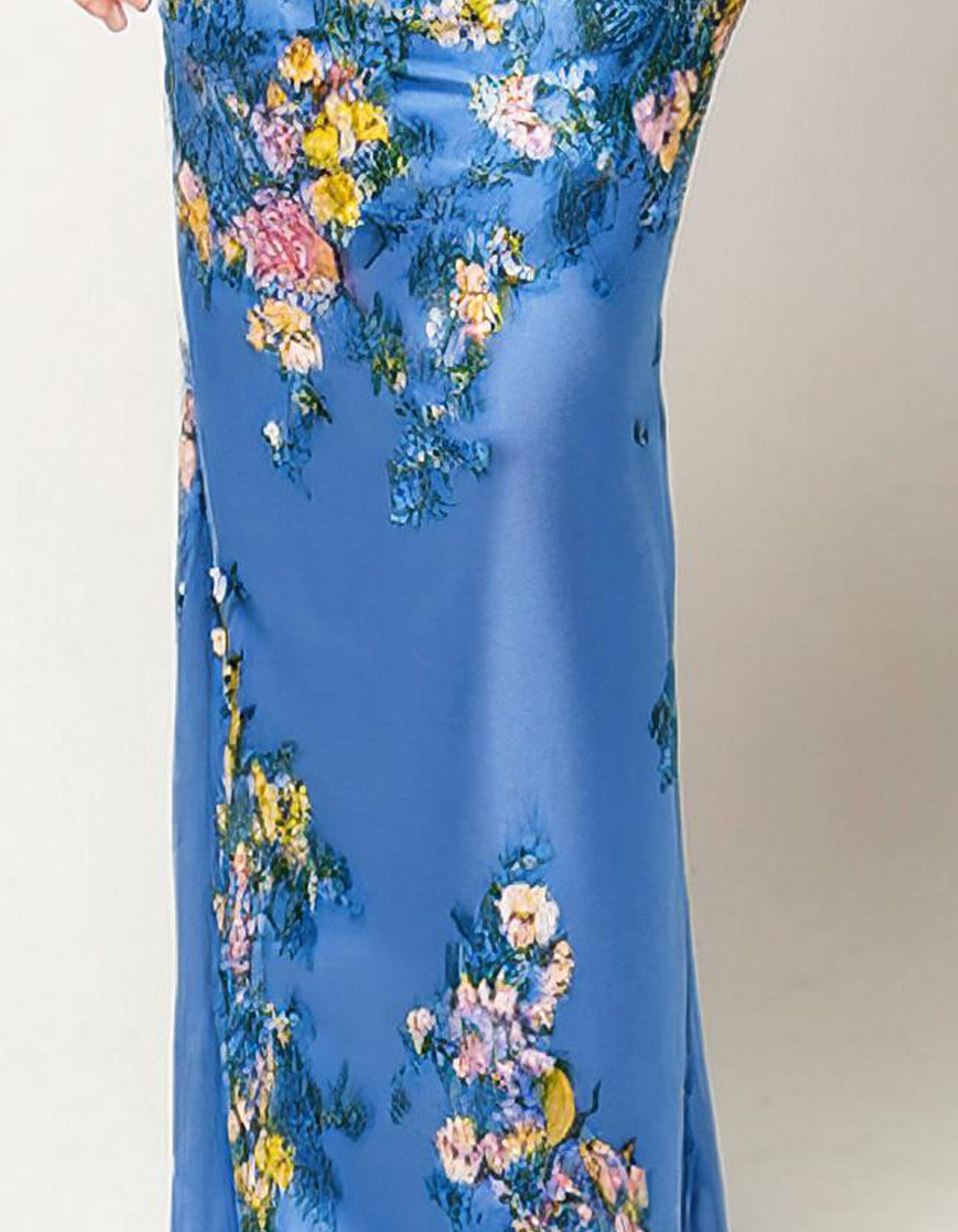 Sapphire Blossom Evening Gown 3