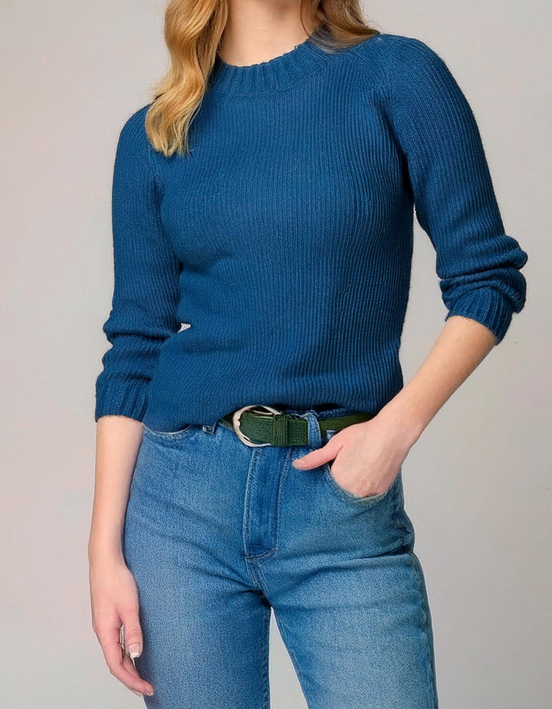 Sapphire Blue Crewneck Sweater 2