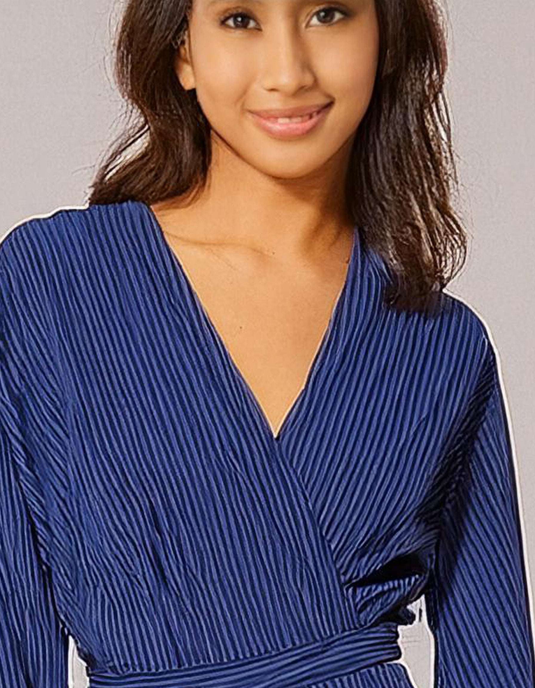 Sapphire Elegance Wrap Dress 4