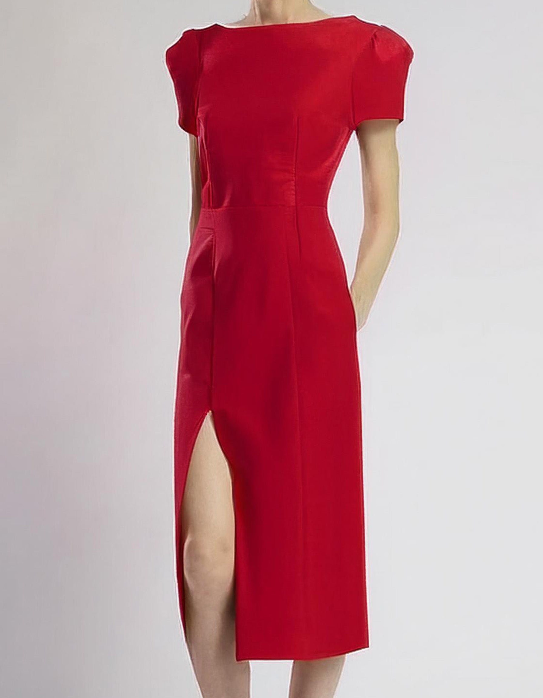 Scarlet Sleeveless Sheath Midi Dress 2