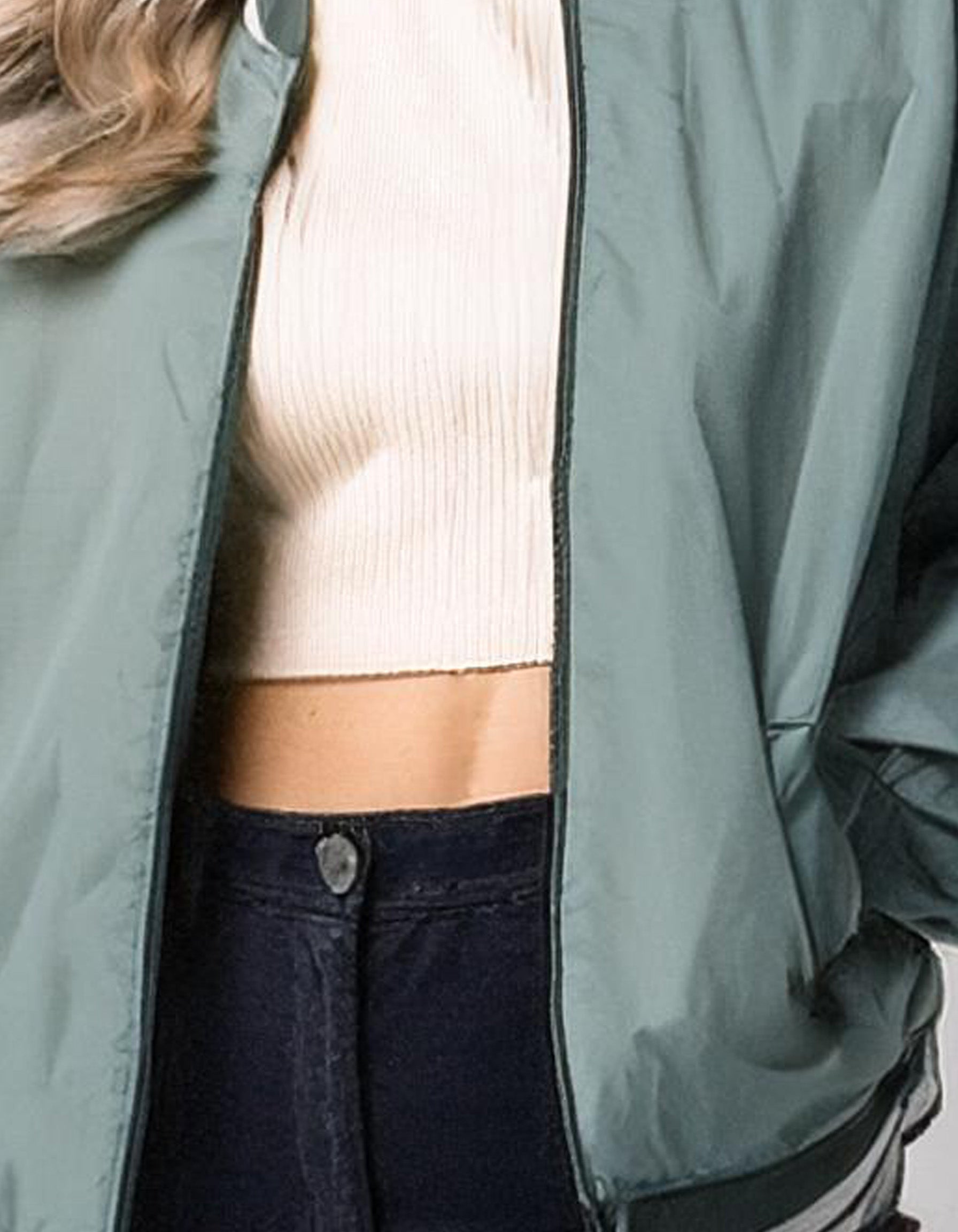 Seafoam Green Bomber Jacket 3