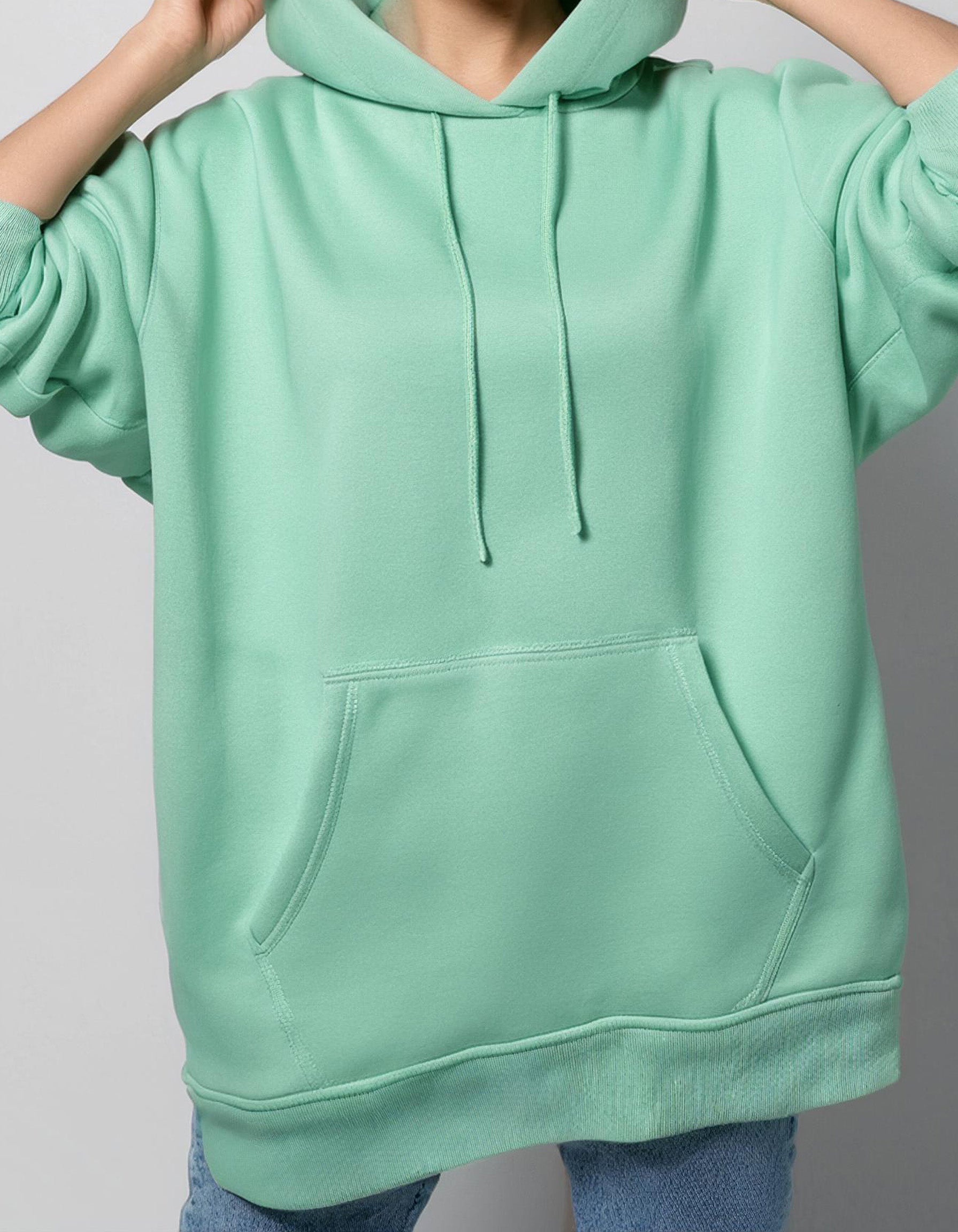 Seafoam Splash Mint Green Hoodie 2