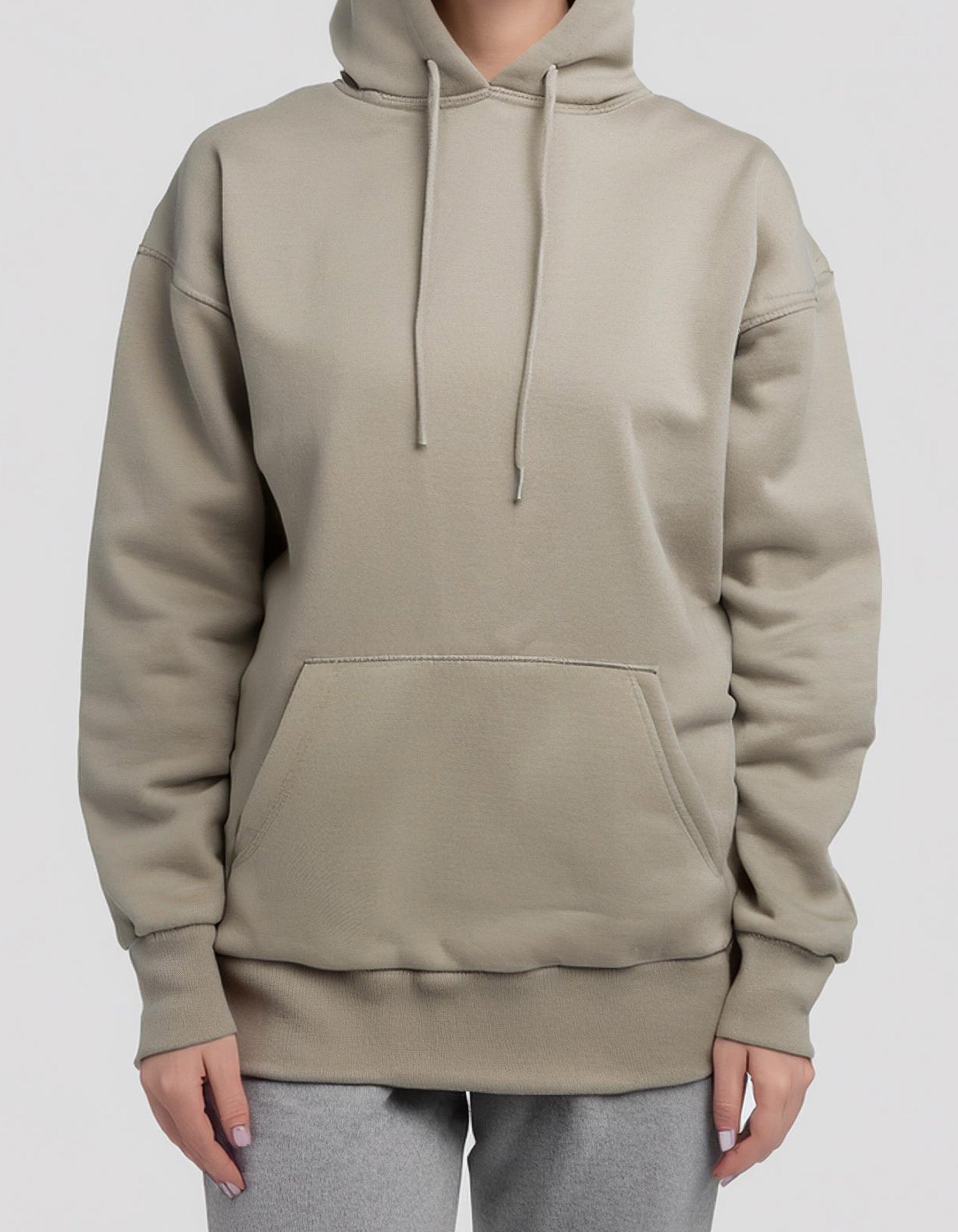 Stone Casual Beige Hoodie 2