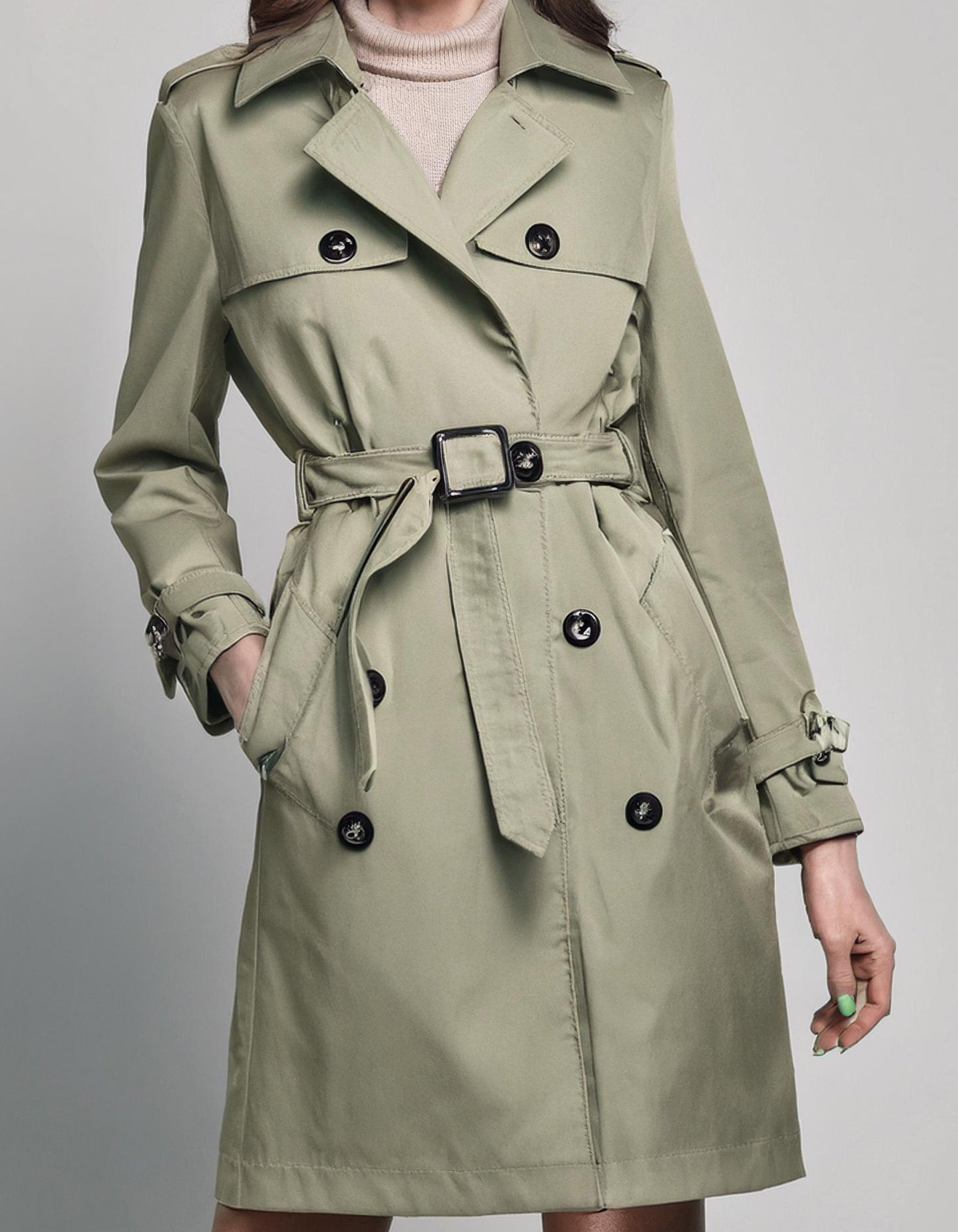 Stone Cropped Trench Coats 2