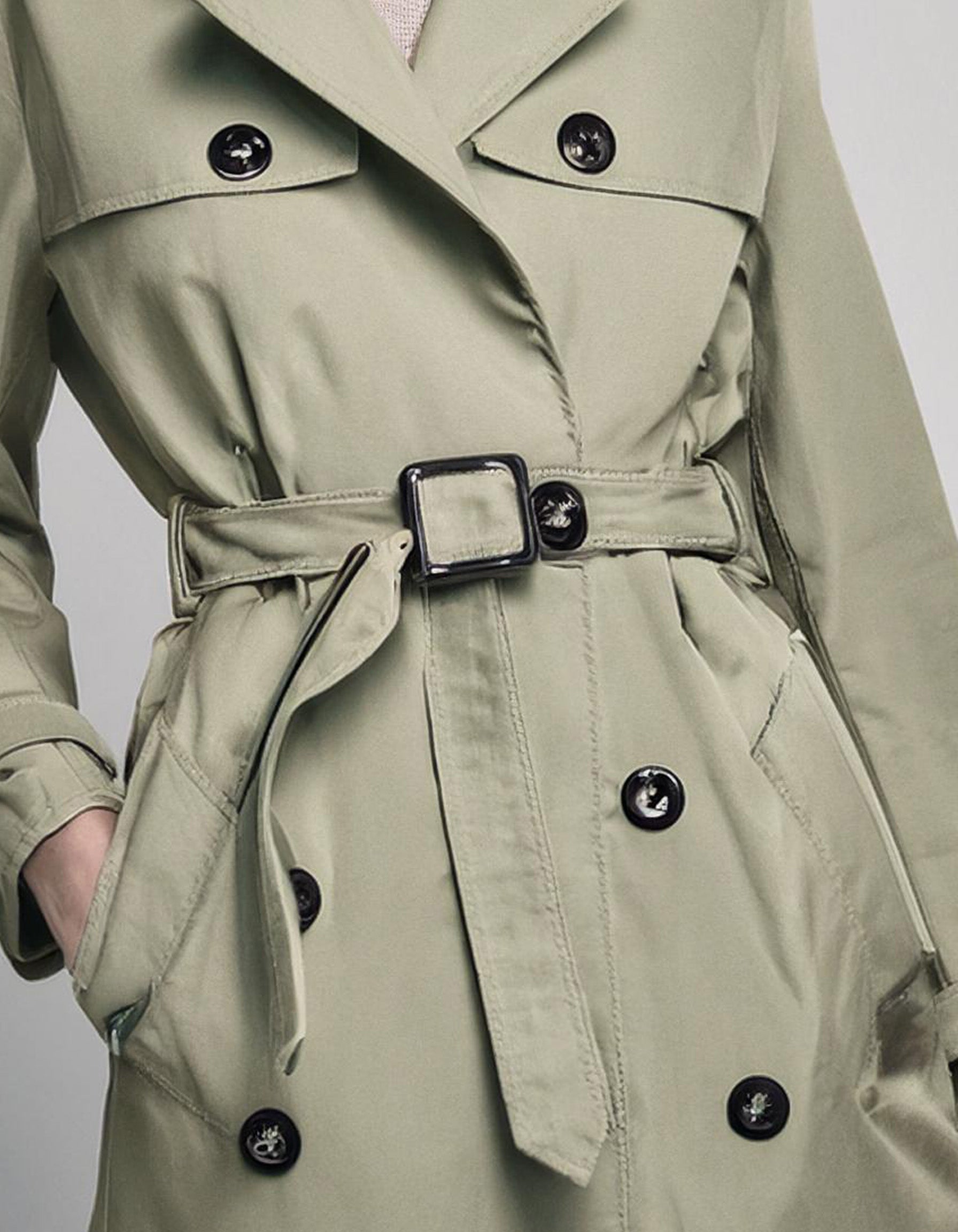 Stone Cropped Trench Coats 3