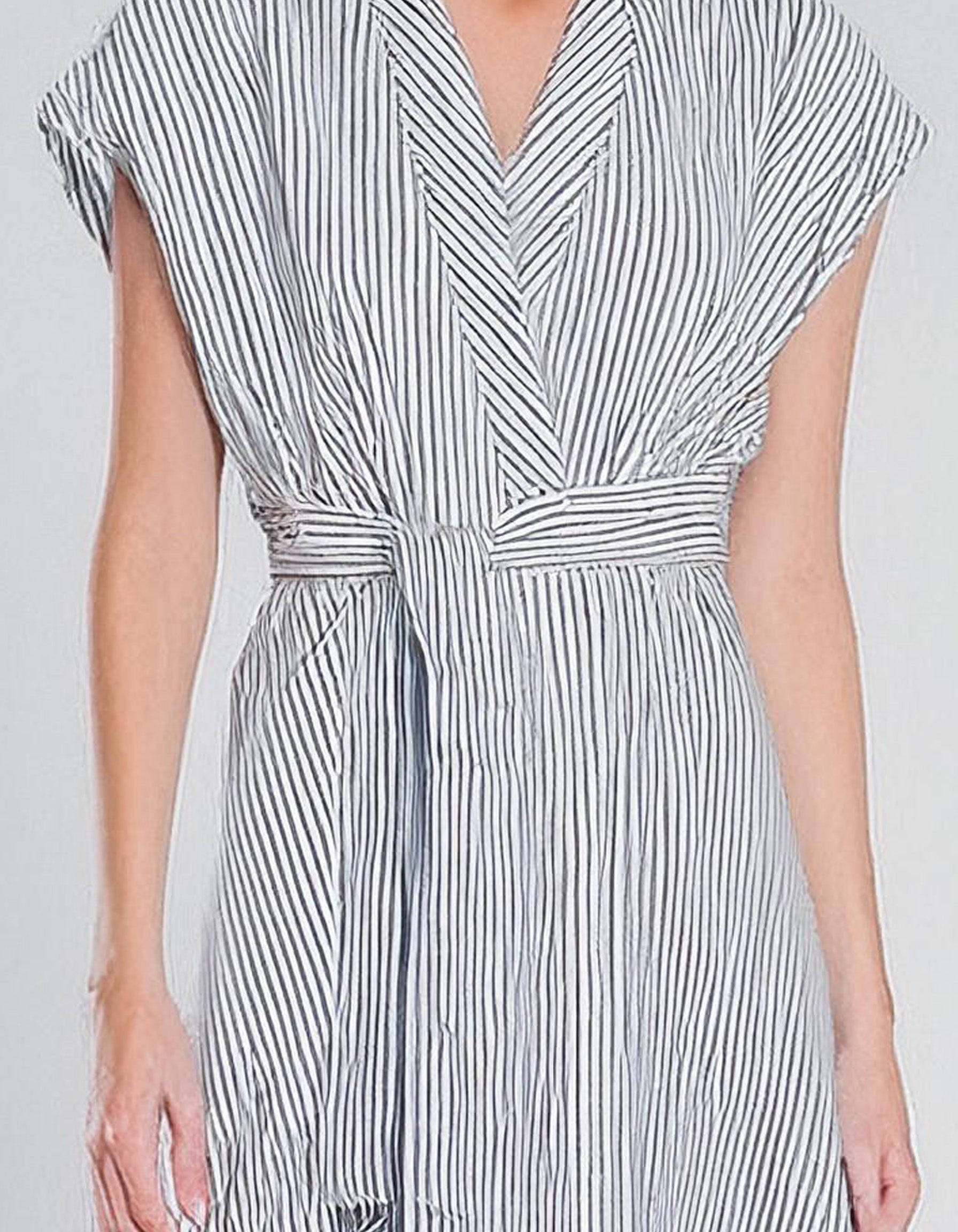 Striped Maxi Wrap Dress 3