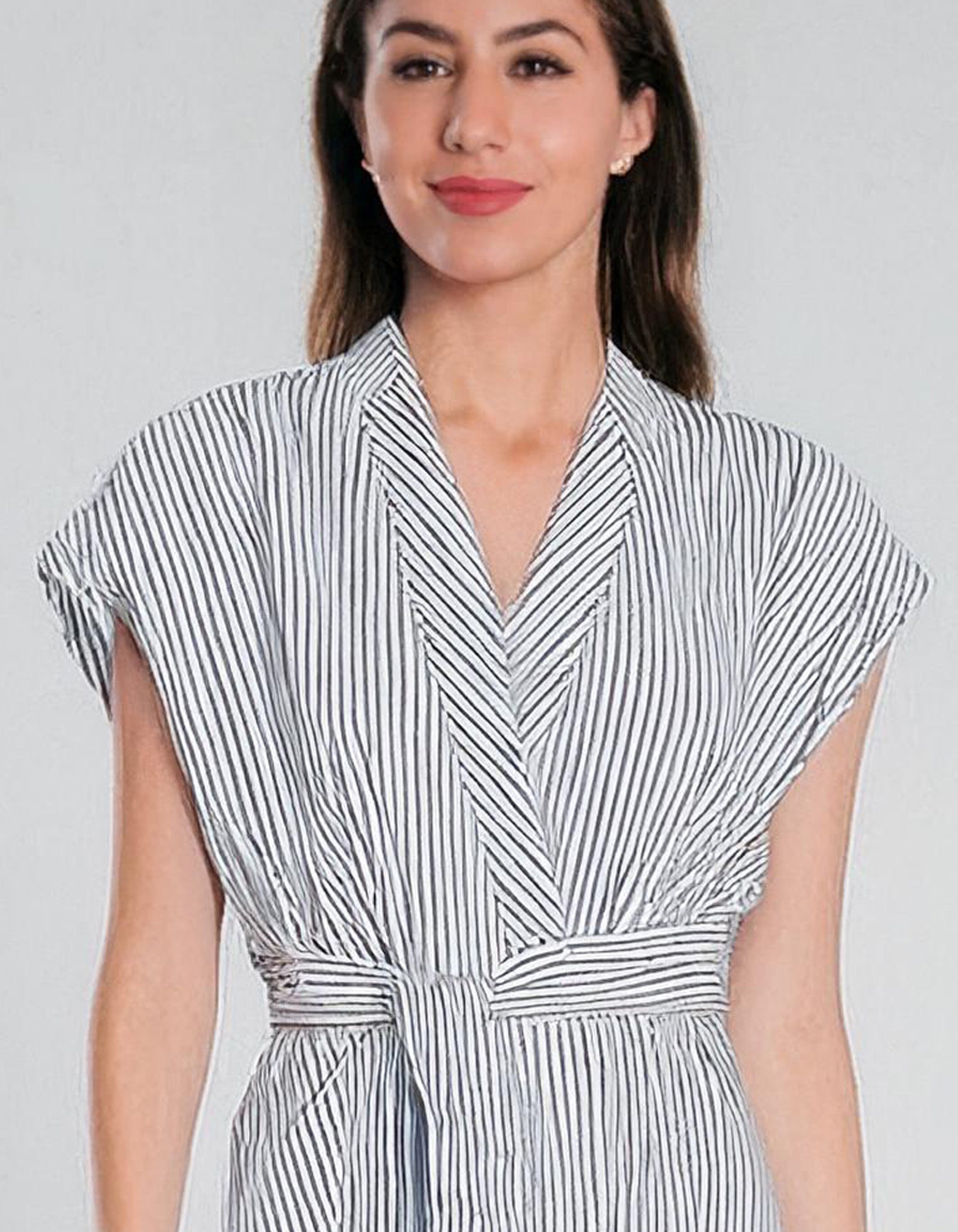 Striped Maxi Wrap Dress 4