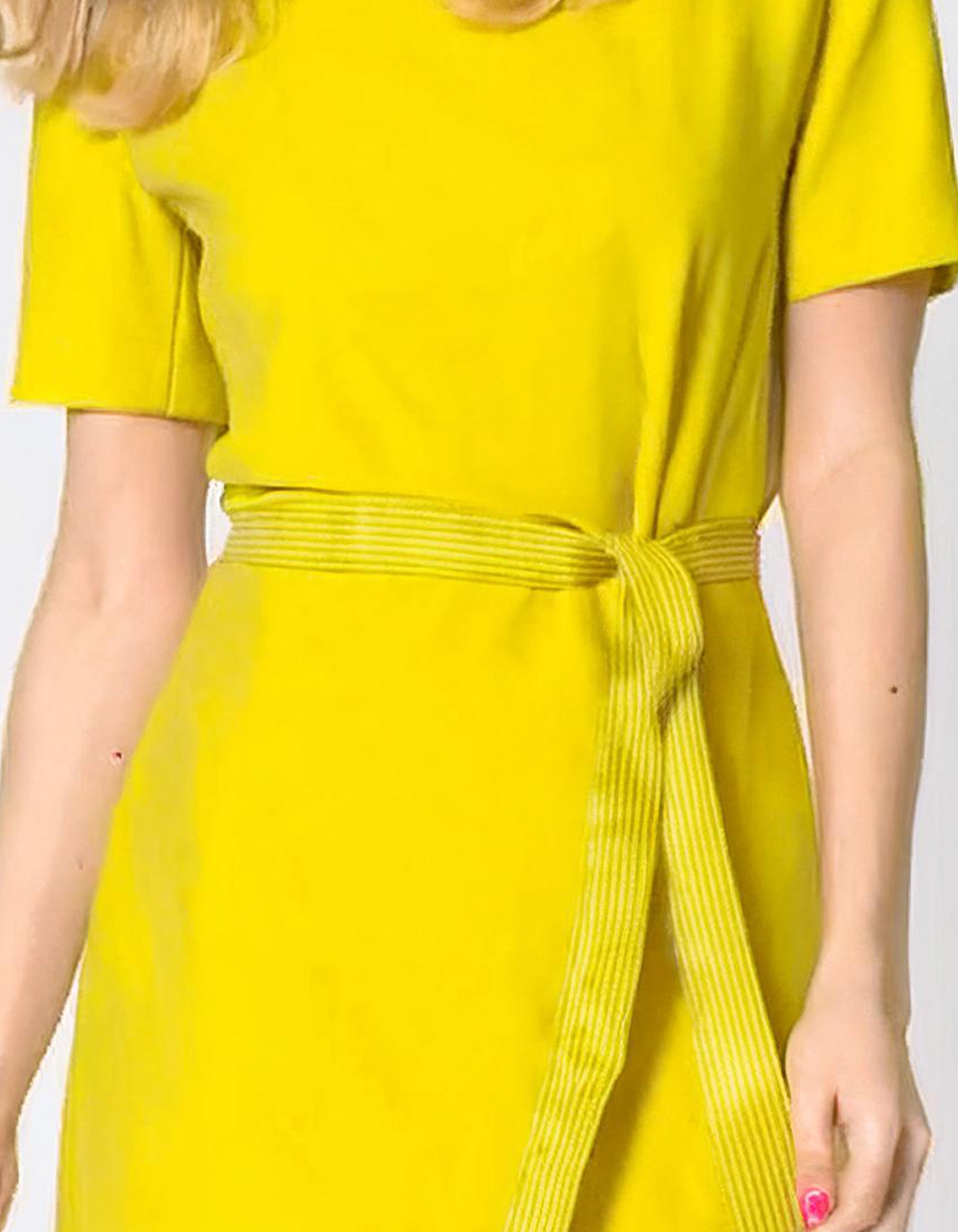 Sunshine Yellow Midi Wrap Dress 3