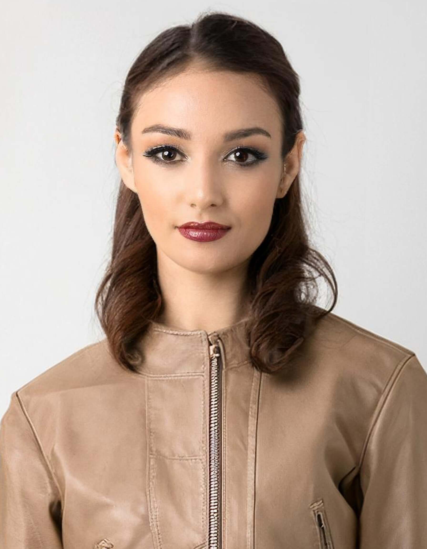 Tan Leather Blouse Leather Jacket 4
