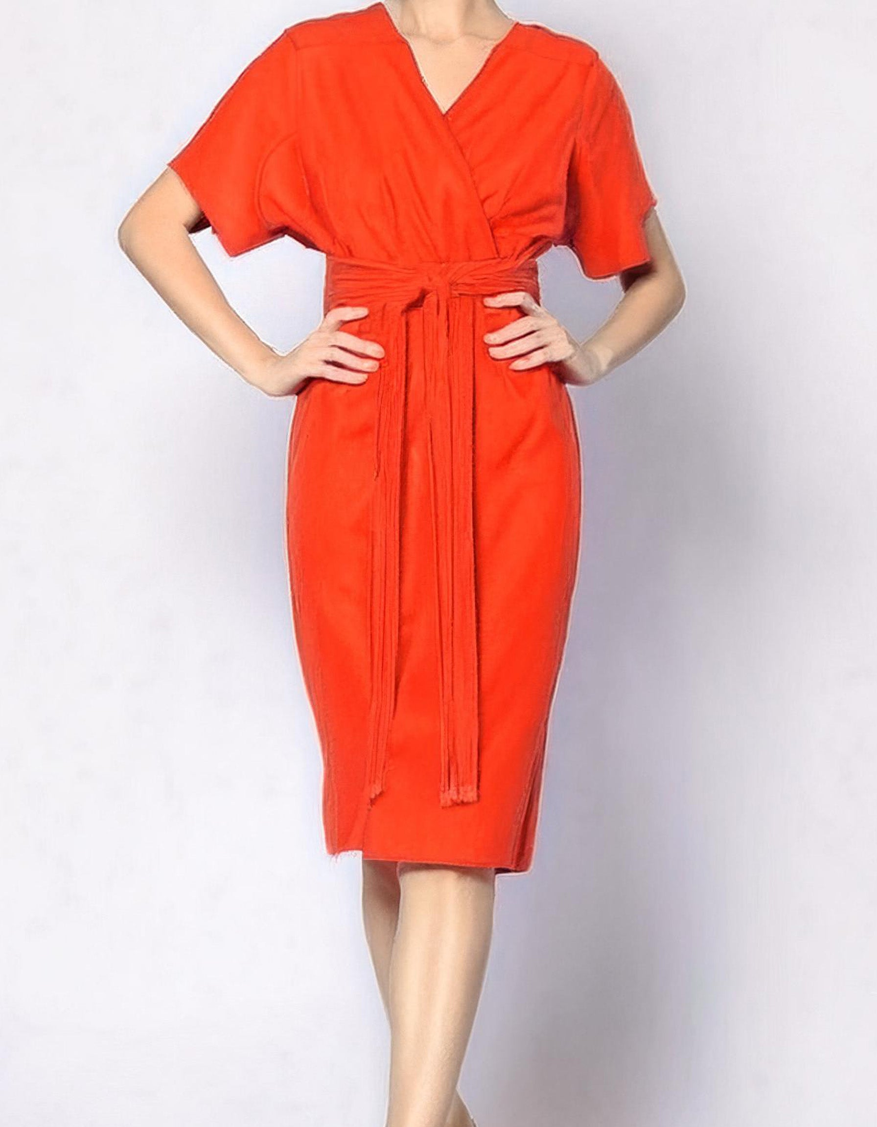 Tangerine Dream Wrap Dress 2