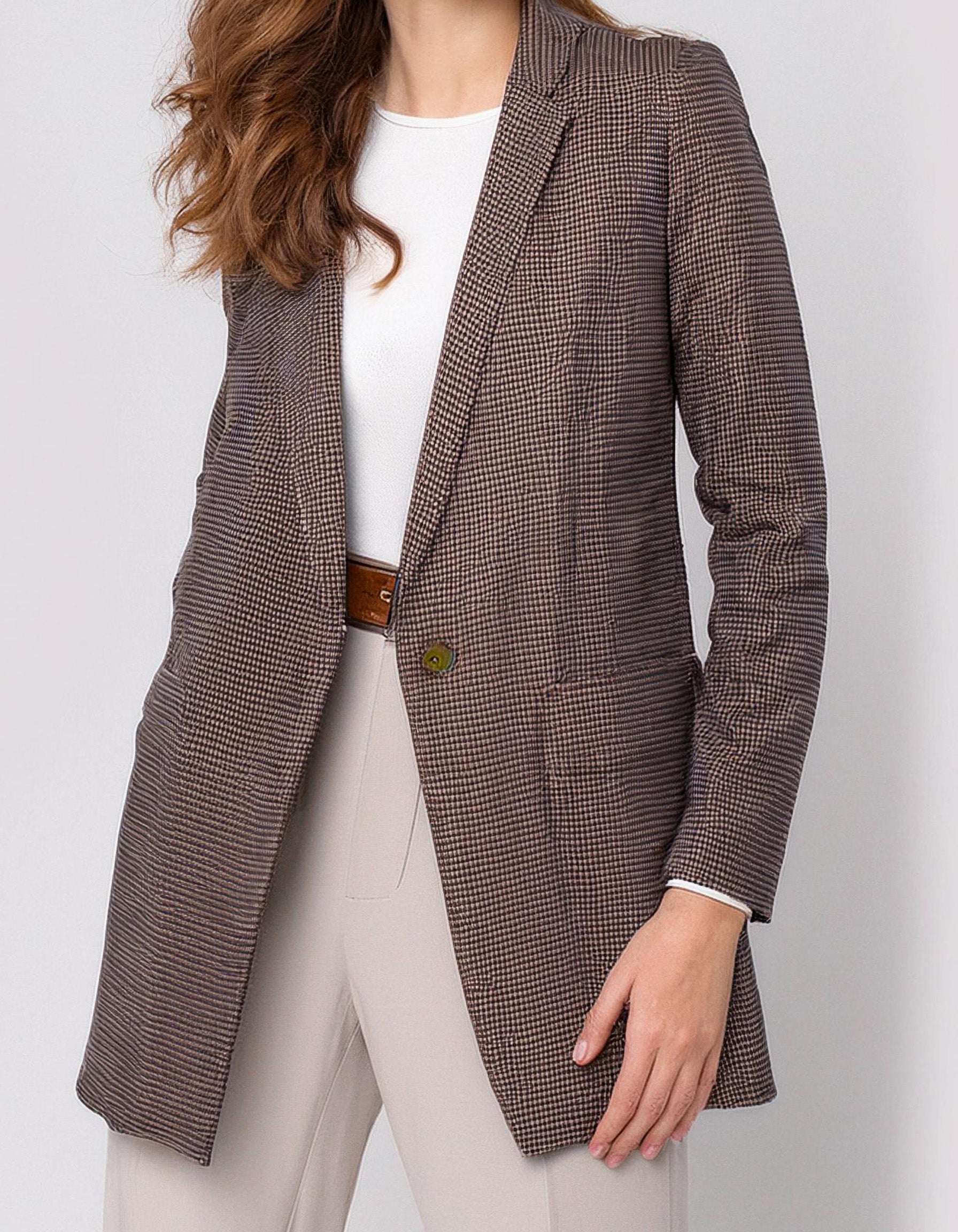 Taupe Longline Blazer 2