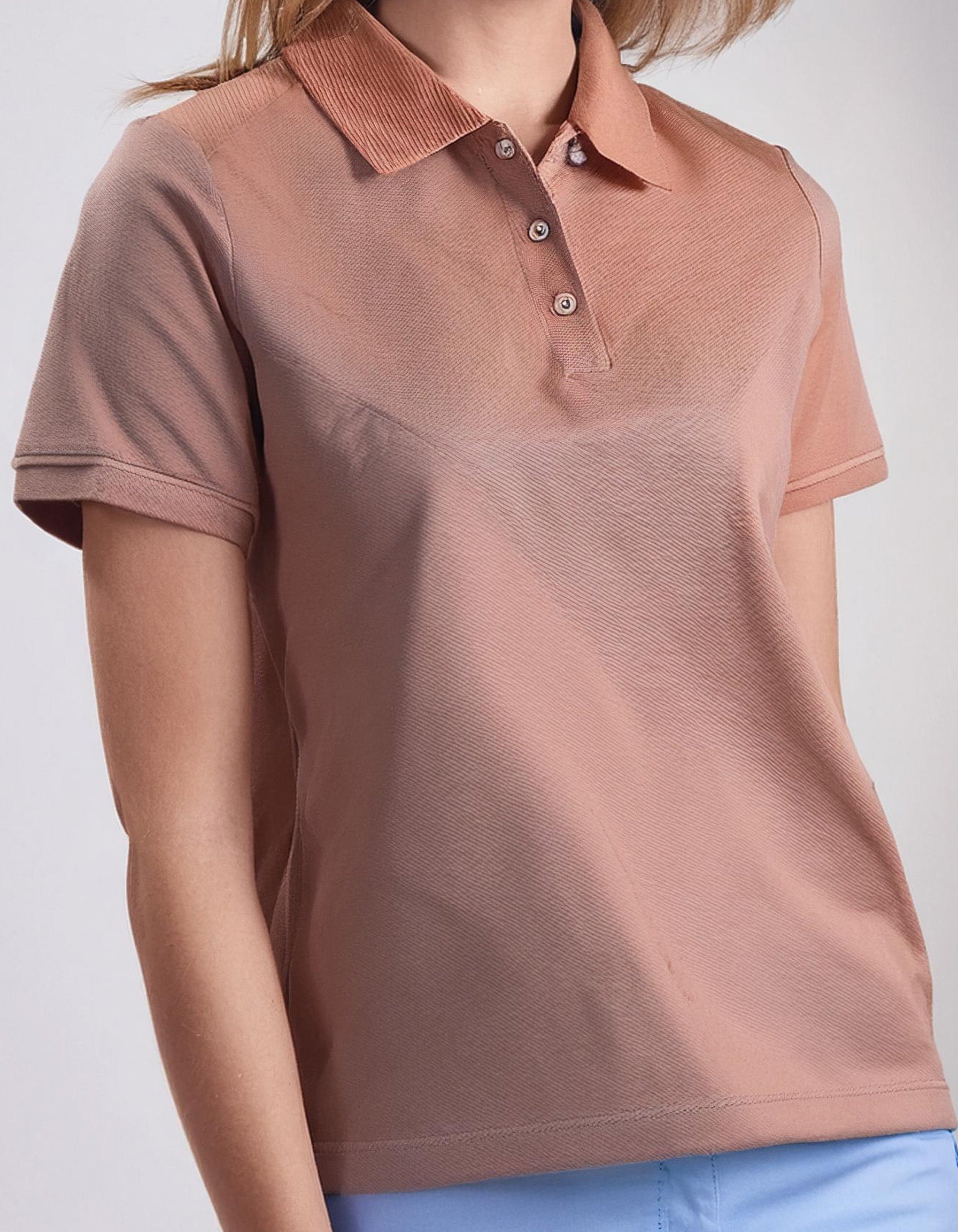 Taupe Short-Sleeve Polo Shirt 2