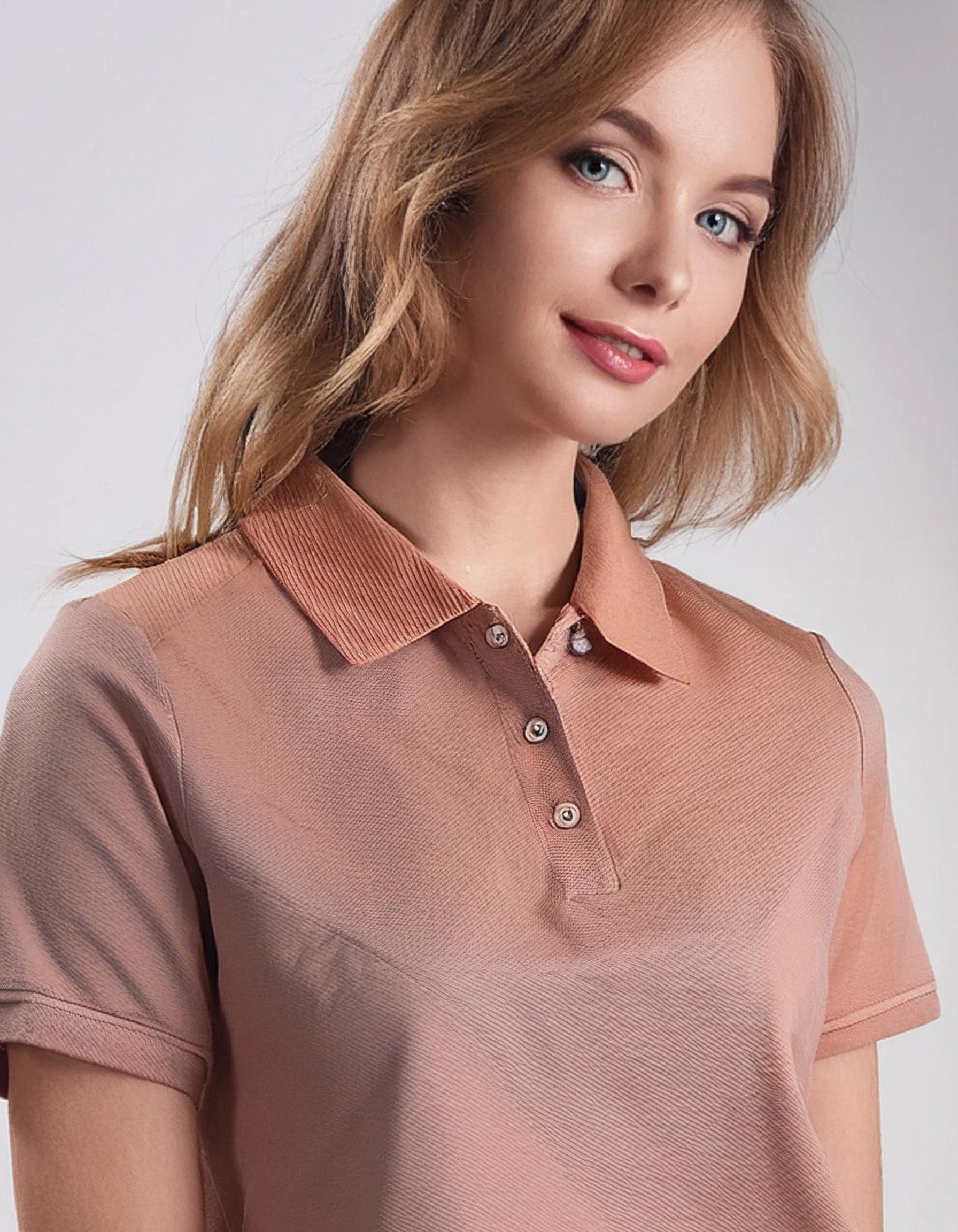 Taupe Short-Sleeve Polo Shirt 3