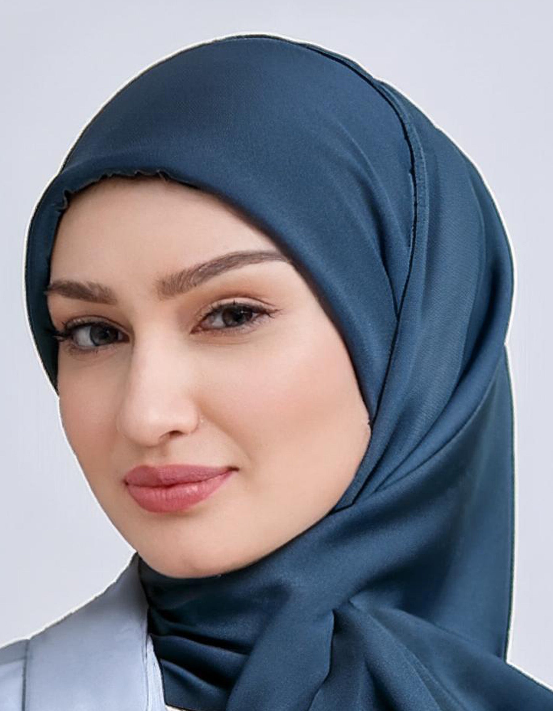 Teal Blue Crinkle Hijab 3