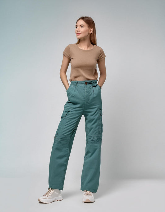 Teal Cargo Pants