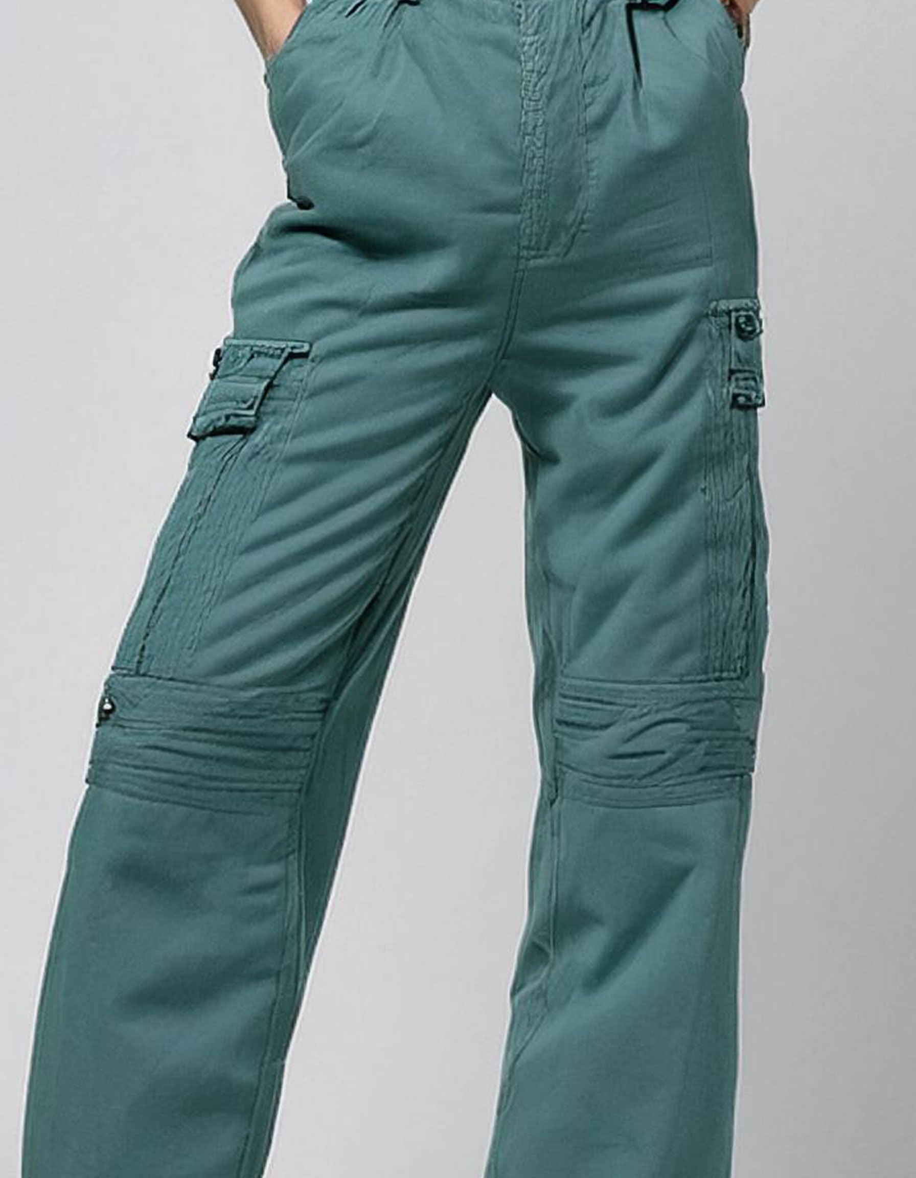 Teal Cargo Pants 3