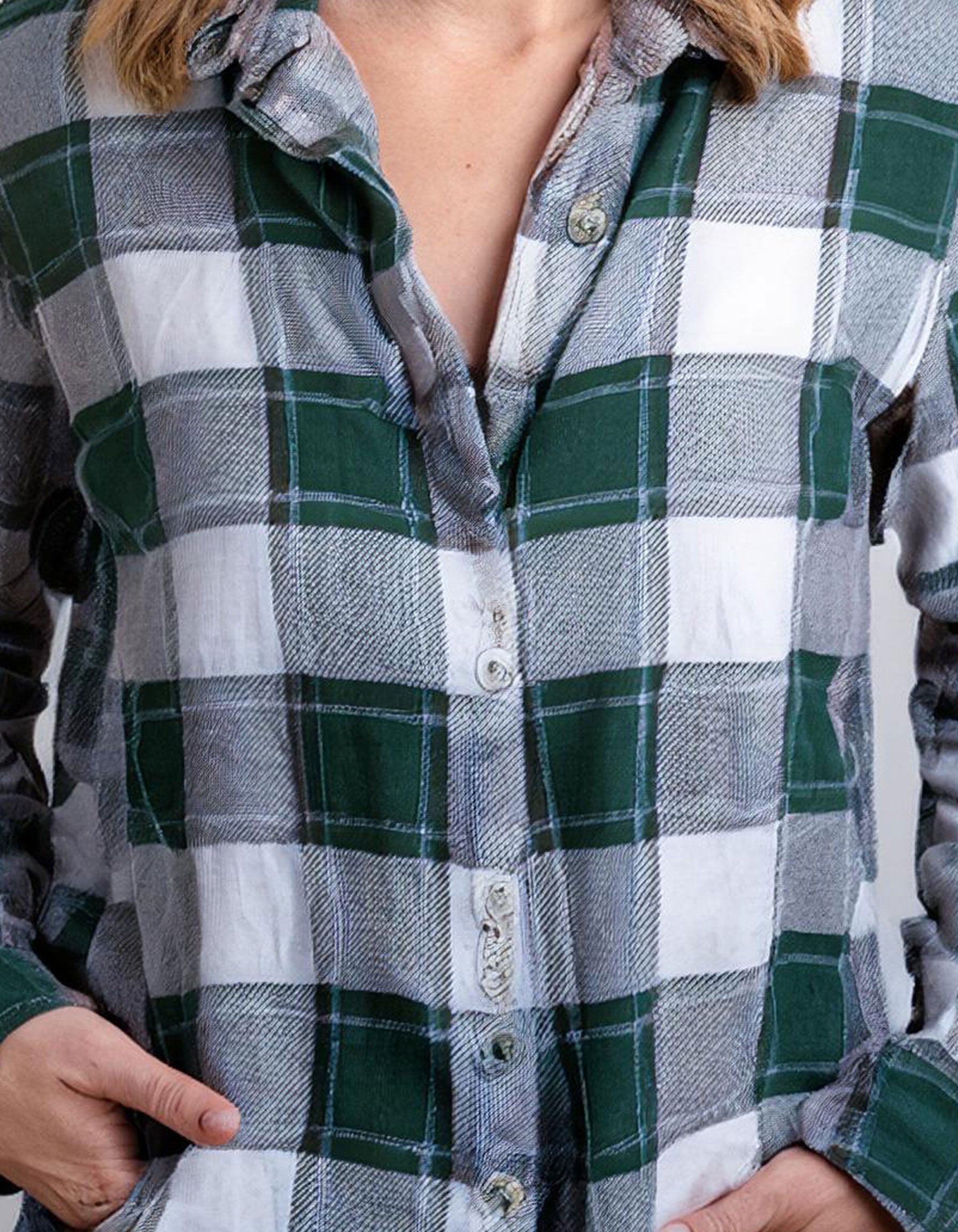 Teal Dream Check Flannel Shirt 4