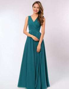 Teal Grace Evening Gown