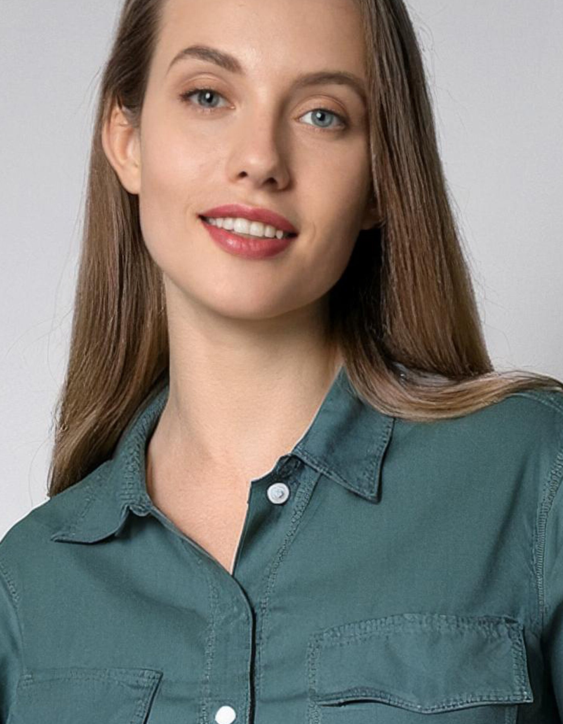 Teal Green Midi Shirt Dress 4