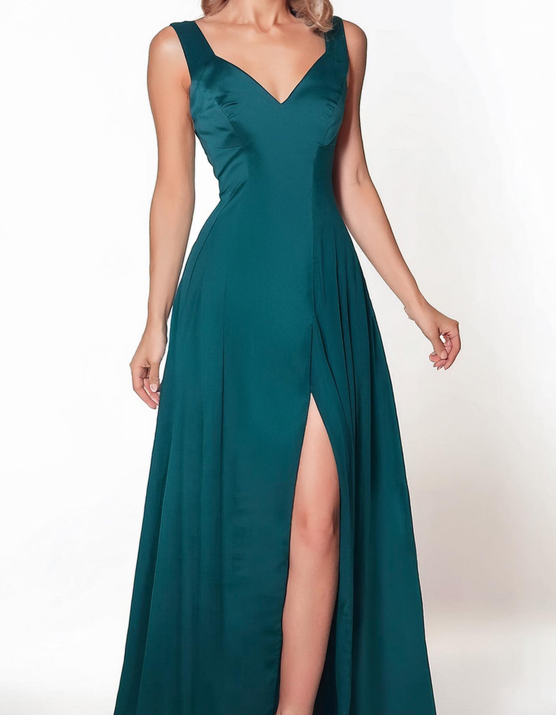 Teal Splendor Evening Gown 2