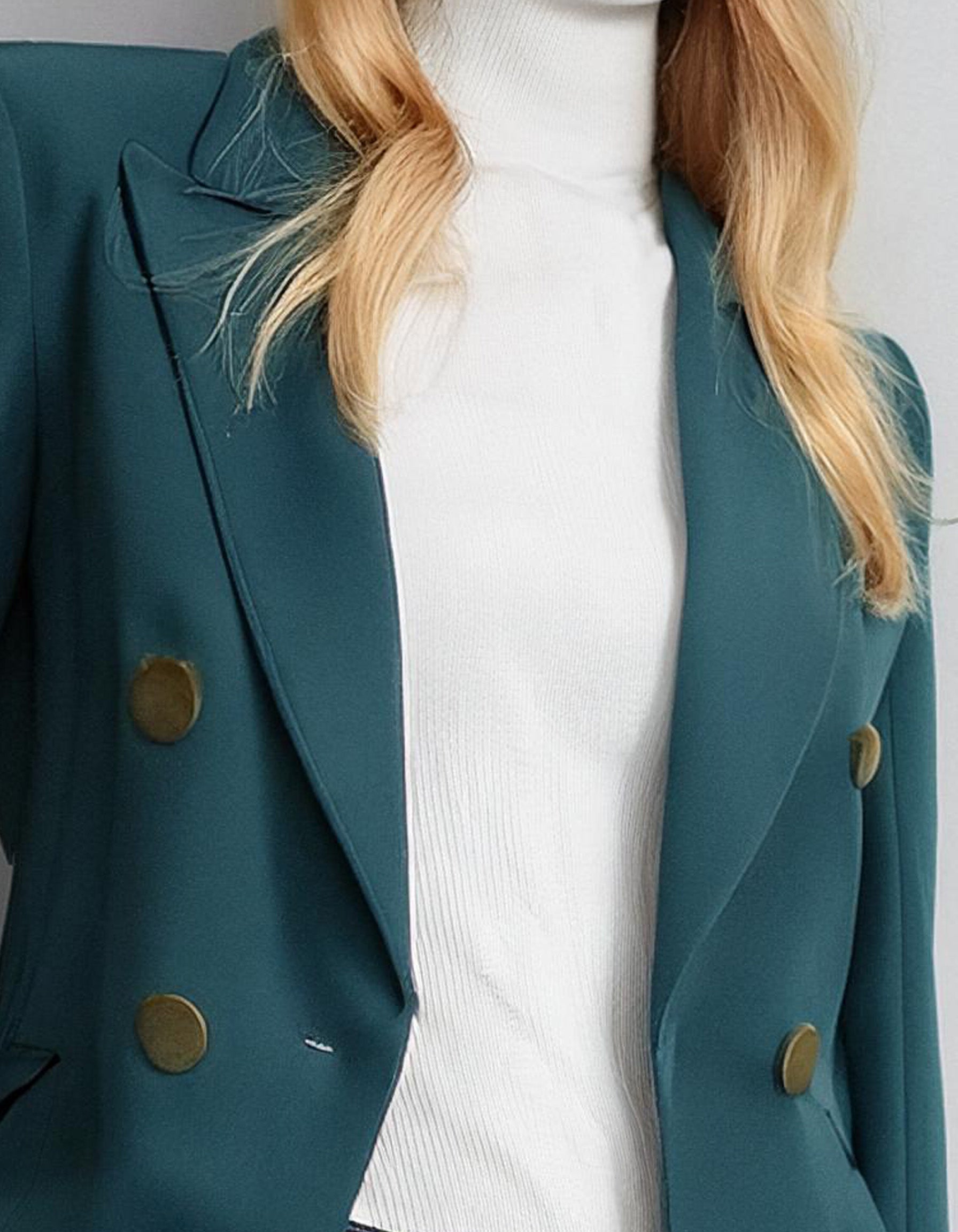 Teal Tailored Blazer 3