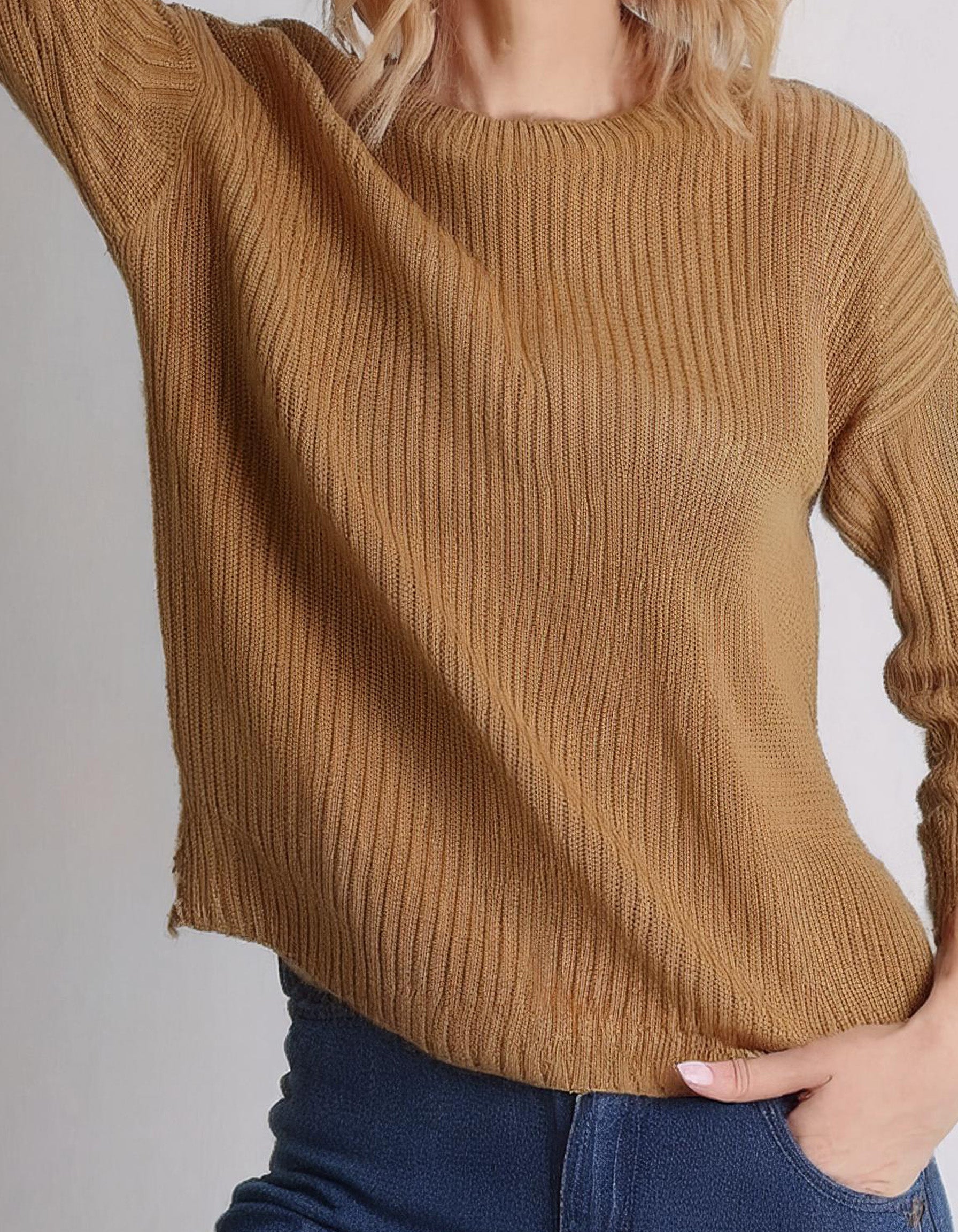 Toasted Almond Crewneck Sweater 2