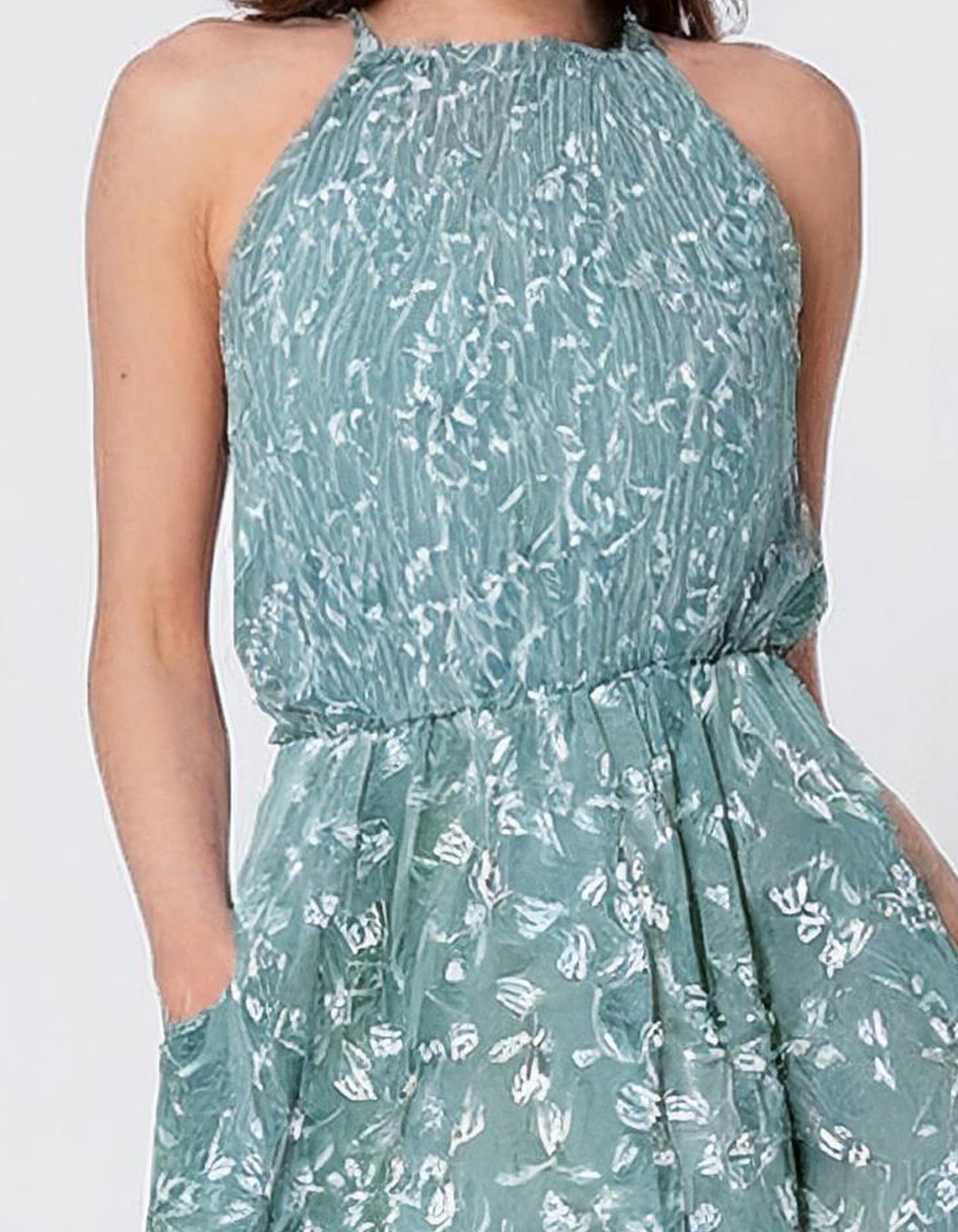 Turquoise Paisley Midi Dress 3