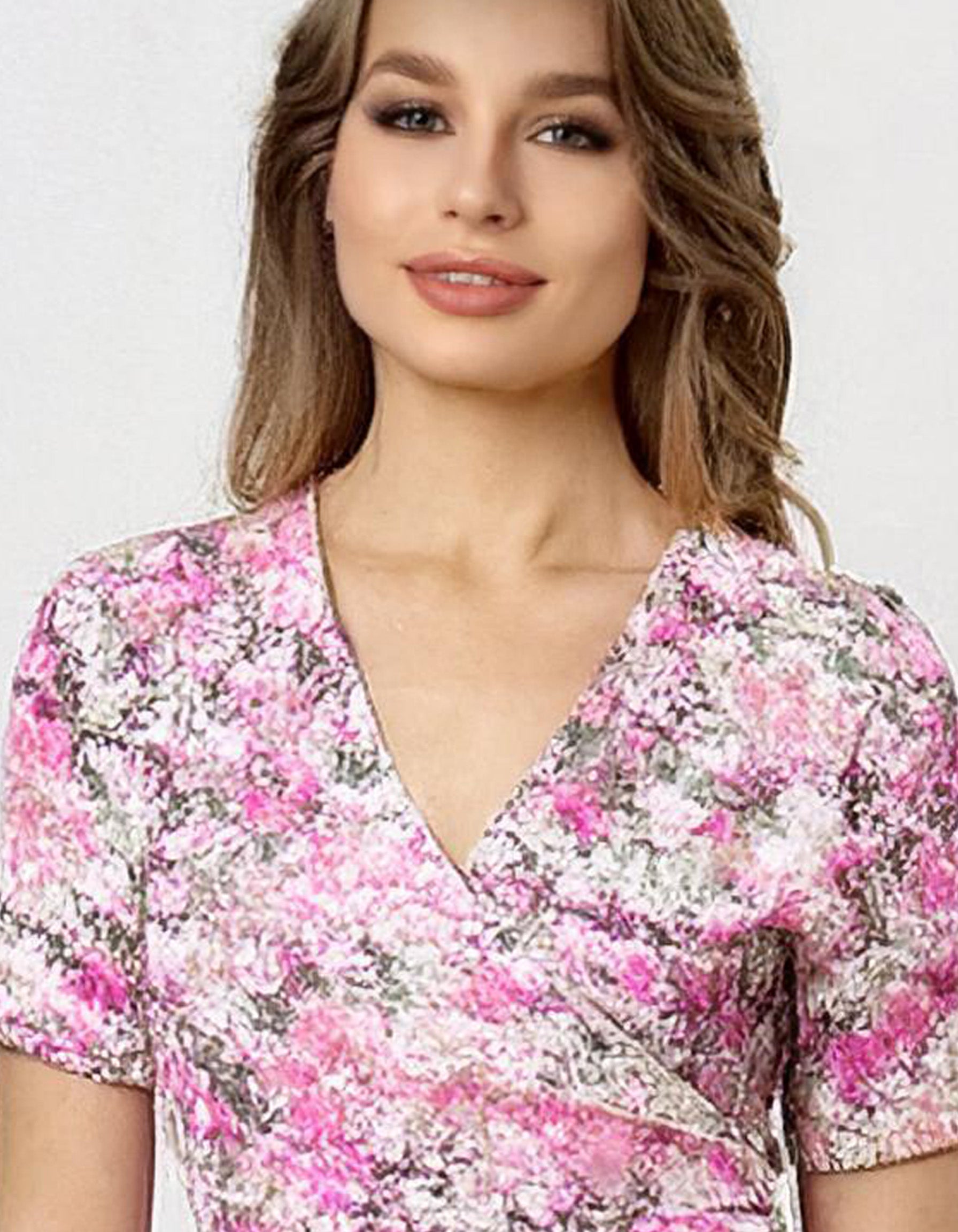 Vintage Pink Floral Midi Dress 4