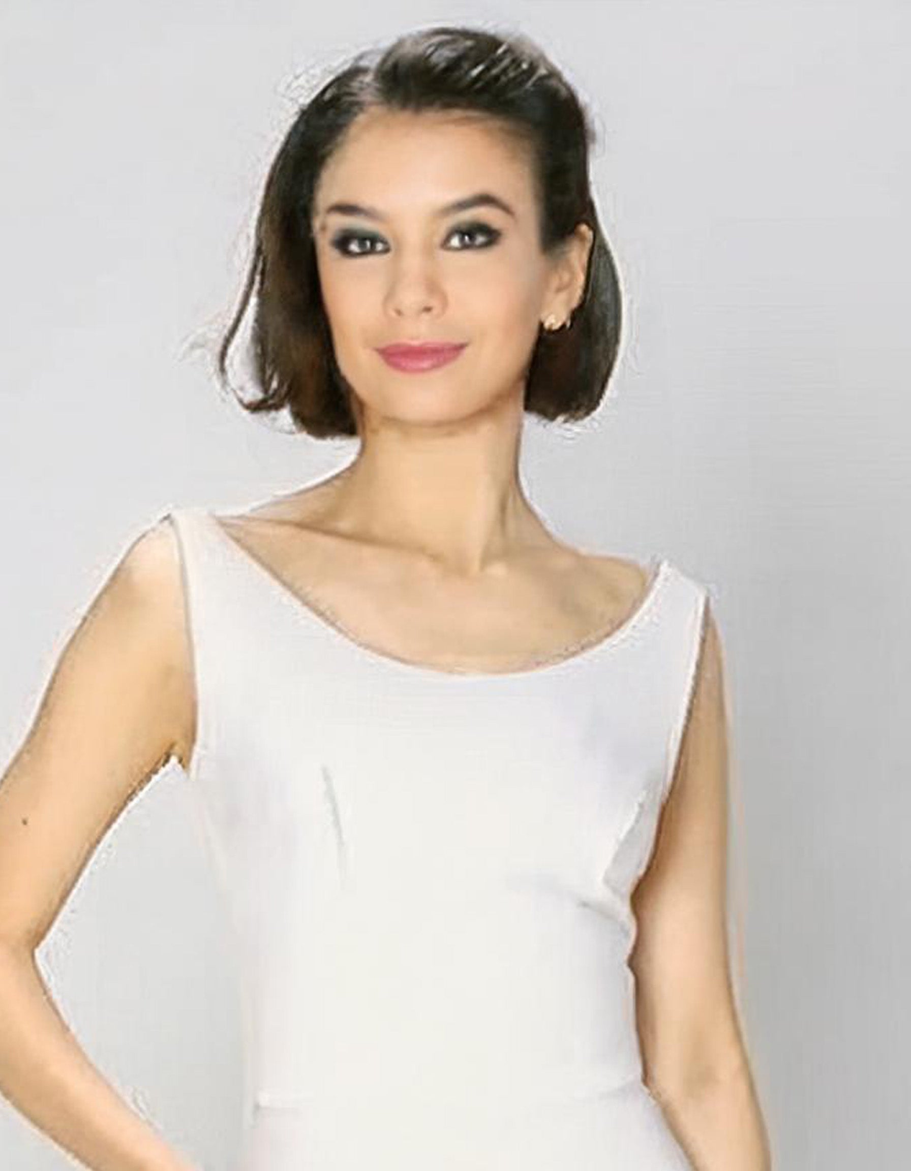 White Cap Sleeve Sheath Dress 4