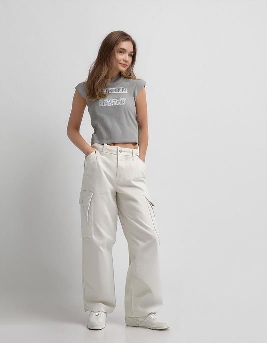 White Cargo Pants