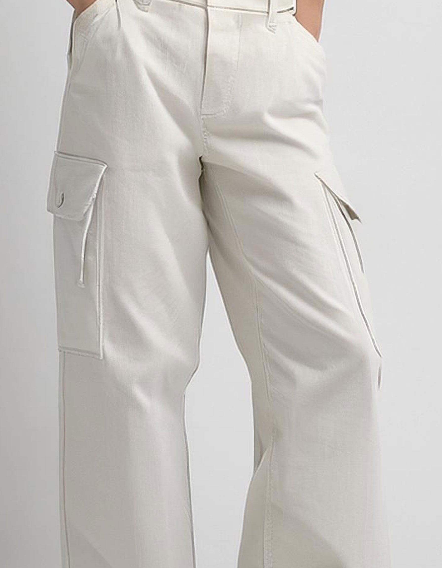 White Cargo Pants 3