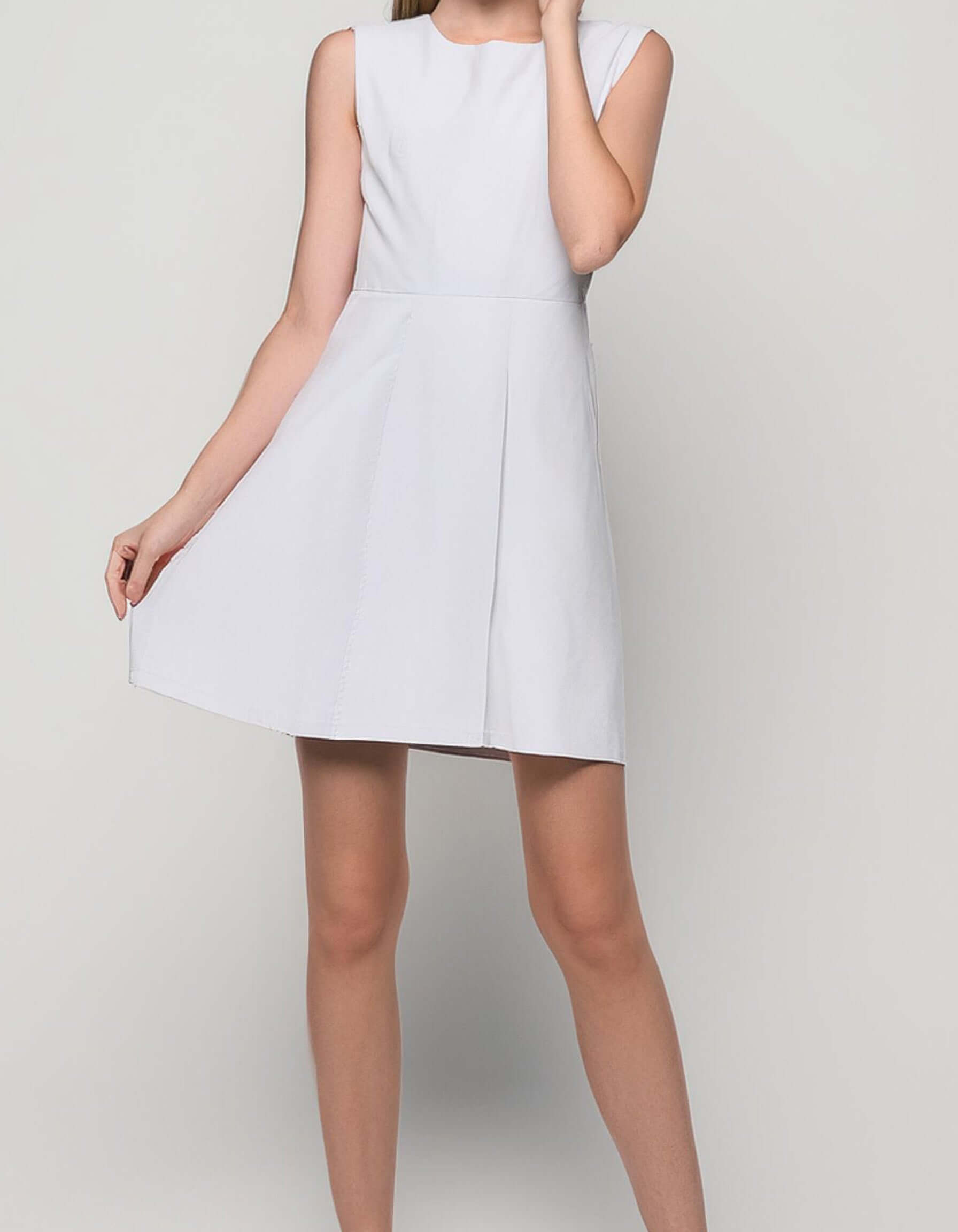 White Eyelet Lace Shift Dresses 2