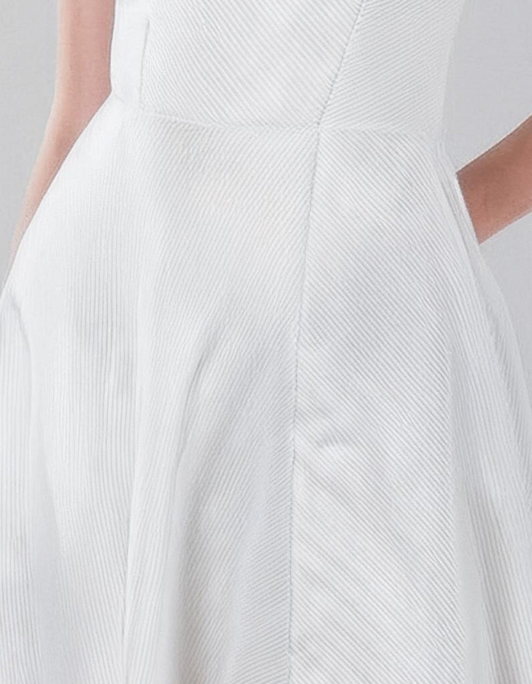 White Fit & Flare A-Line Summer Dress 3