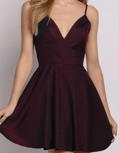 Wine Red Cocktail Dress