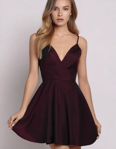 Wine Red Cocktail Dress