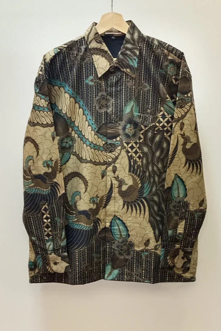 Men's Batik Shirt - Nature-Inspired | Long Sleeves